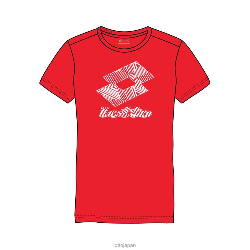 衣服 Lotto スマートB iii Tシャツ 炎の赤 子供たち NJB2J1143